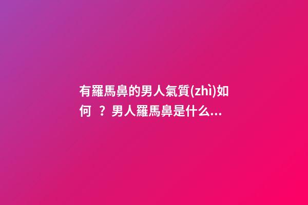 有羅馬鼻的男人氣質(zhì)如何？男人羅馬鼻是什么樣子？